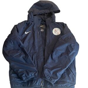Nike Boys Medium Dark Blue Hooded Jacket with detachable hood